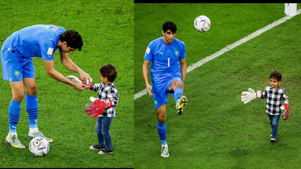 Yassine Bounou avec son Fils au Stade moment magnifique