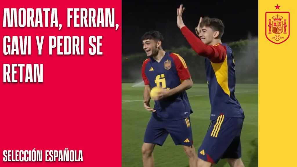Morata, Ferran, Gavi y Pedri se retan a diferentes juegos con pelota a mano| 🔴 SEFUTBOL