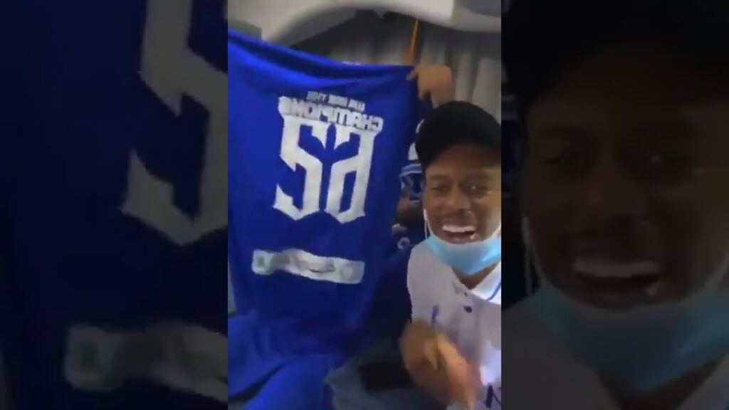 فرحة محمد كنو مع عبدالله المعيوف 💙#الهلال