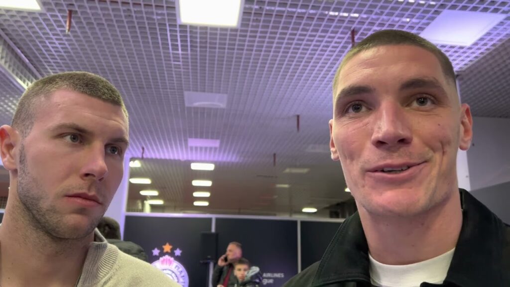 Milenković i Pavlović Bodre Košarkaše Partizana Protiv Barselone | SPORT KLUB KOŠARKA