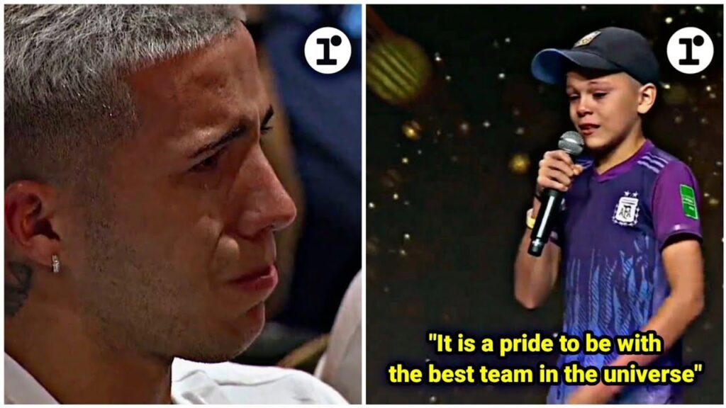 a young fan José Andrada moves Lionel Scaloni and Enzo Fernández to tears