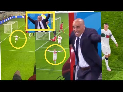 Roberto Martinez Crazy Reactions 👀😱 to Ronaldo 2Goals vs Luxembourg