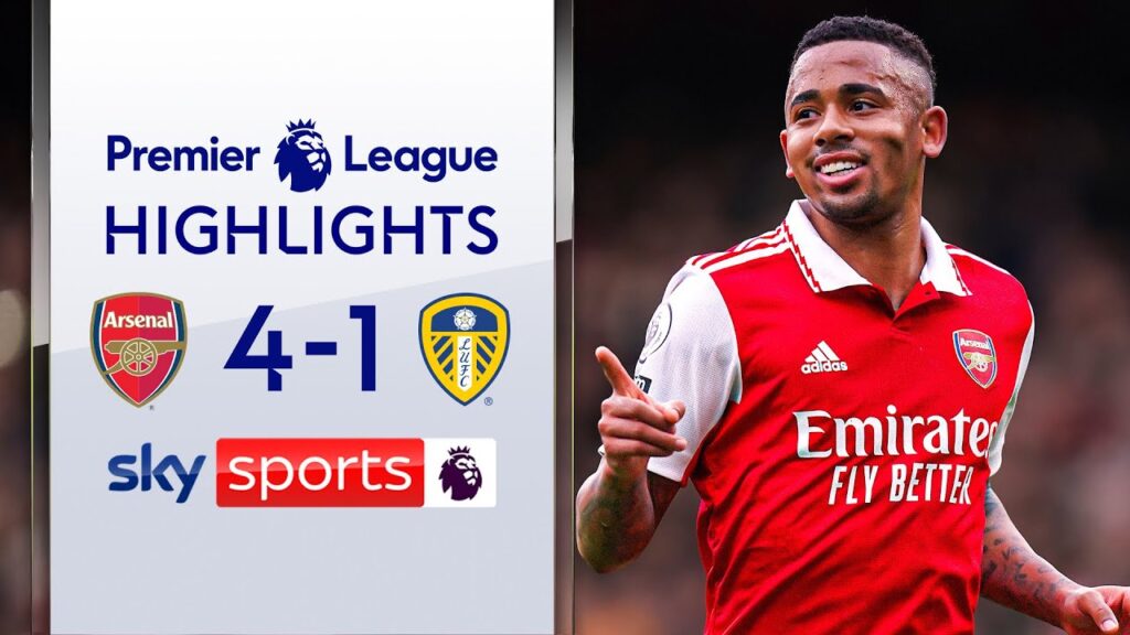 Jesus DOUBLE restores Gunners' 8-point lead at top 🔴 | Arsenal 4-1 Leeds | Premier League Highlights
