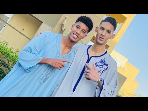 بدر بانون وحميد أحداد يحتفلان بالعيد بـ"الجلابية والبُلغة المغربى"  😍😍😍❤️ #shorts
