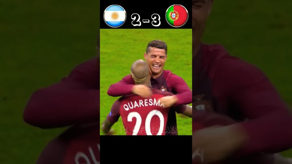 Argentina VS Portugal Qualifiers Euro 2024 Highlights Imajinary🔥😁#football #youtube #shorts