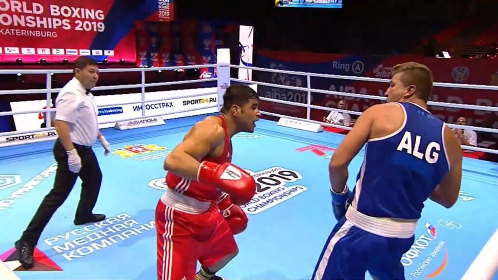 Round of 32 (91kg)  ABDULJABBAR Ammar Riad (GER) vs BENCHABLA Abdelhafid (ALG) /AIBA World 2019