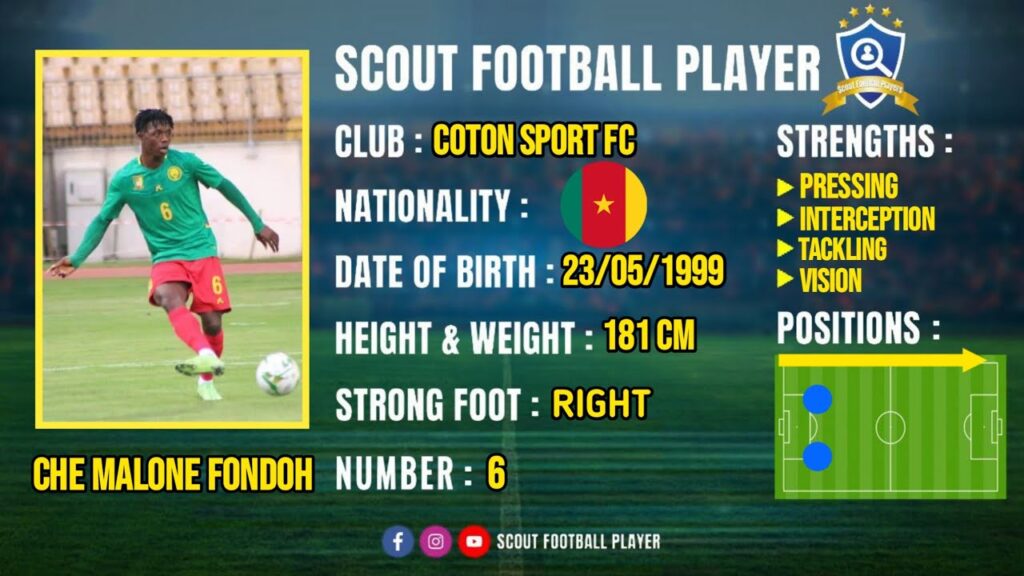 CHE MALONE FONDOH 🔵 CENTER DEFENDER 🔵 COTON SPORT FC 🔵 2021/2022