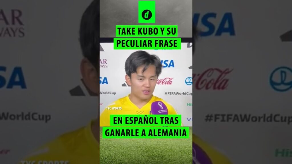 TAKE KUBO y su PERFECTO ESPAÑOL sobre el ALEMANIA 1-2 JAPÓN: "Nos salió de p%t# madr&%" | #shorts