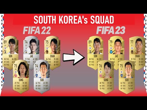 South Korea squad evolution from FIFA 22 to FIFA 23 | FUT Cards