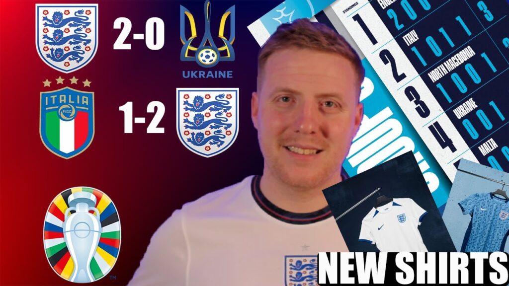 ENGLAND VICTORY AGAINST ITALY & UKRAINE IN UEFA EURO 2024 QUALIFIER + A NEW ENGLAND SHIRT ON SALE!?