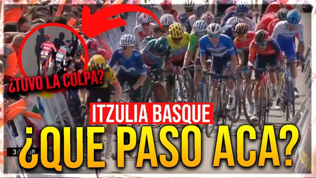 HIGUITA y CARAPAZ se CAEN a 100mts | ETAPA 3 - Itzulia Basque Country 2023