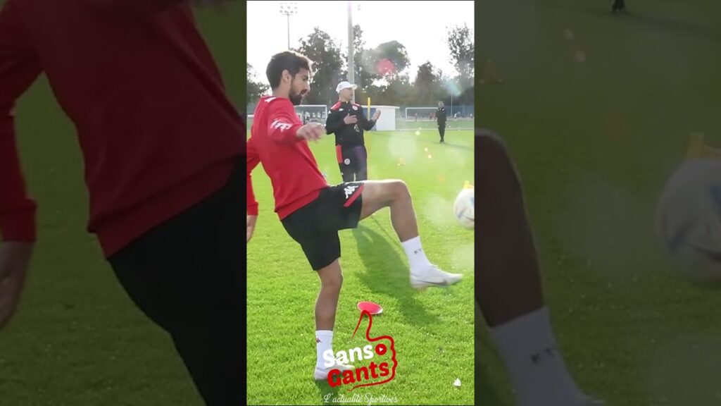 مهارات محمد علي بن رمضان في تدريبات المنتخب