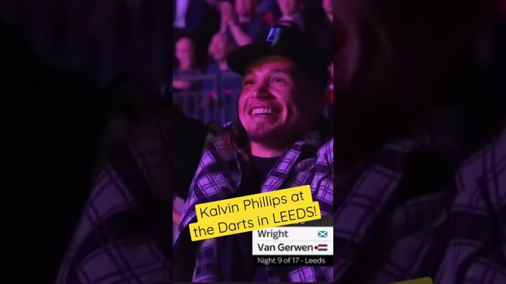 Kalvin Phillips watching Darts in LEEDS!               #darts #leeds #shorts
