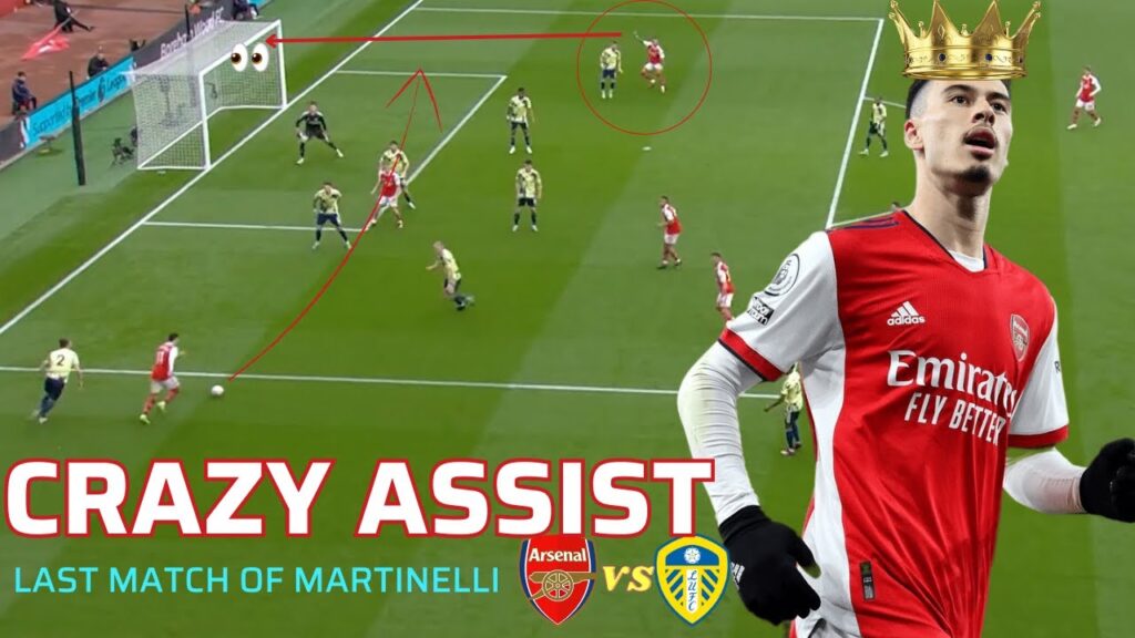 HIGHLIGHTS : Gabriel Martinelli CRAZY Assist VS Leeds United