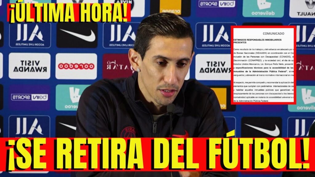 ANGEL DÍ MARÍA PARALIZA AL MUNDO trás anunciar SU RETIRO DEL FÚTBOL ¡ÚLTIMA HORA!