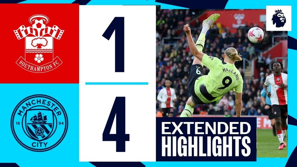 Southampton vs Manchester City 1-4 Highlights Goals | Premier League 2023 | HAALAND BICYCLE KICK