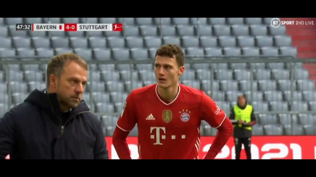 Hansi Flick & Benjamin Pavard (FC Bayern Munich vs VfB Stuttgart, 2021)