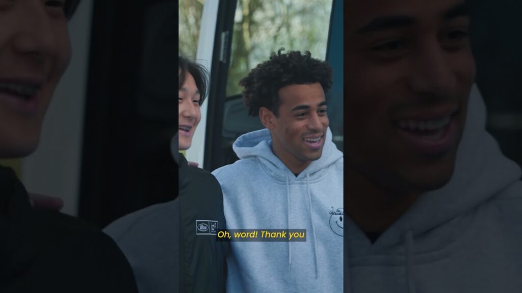 when real recognize real 🤩 Running into id2 alum Tyler Adams & Brenden Aaronson post-game at Leeds!