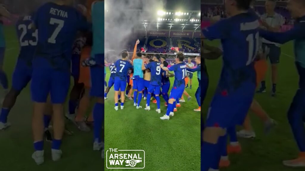 HEARTWARMING! | Arsenal Goalkeeper Matt Turner Post-Match Gender Reveal With USA Teammates 😍 #Shorts