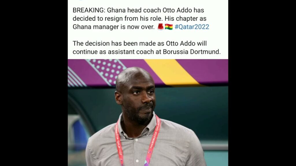 Ghana coach Otto Addo has resigned #fabrizioromano #worldcup #ottoaddo #ghanavsuruguay #dortmund