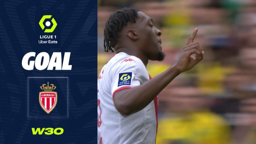 Goal Axel DISASI (21' - ASM) FC NANTES - AS MONACO (2-2) 22/23