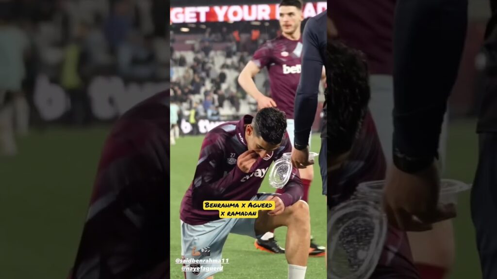 Said Benrahma and Nayef Aguerd break their fast just before West Ham vs Newcastle 🤲🏼🇩🇿