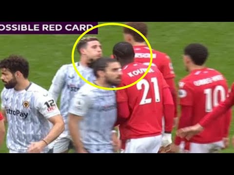 Podence SPITTING on Brennan Johnson Vs Nottingham Forest