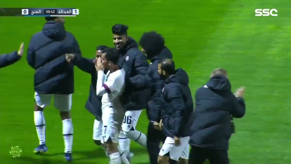 اهداف مباراة العدالة والفتح 2-1 دوري روشن السعودي هدف فراس البريكان
