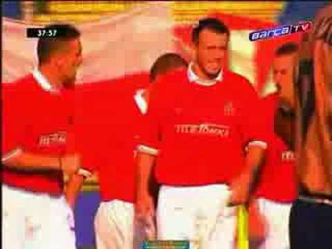 Wisła Kraków - FC Barcelona 3:2 (Frankowski)