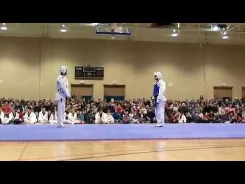 Master Jung Hwan Kim sparring with Jeremy Peters