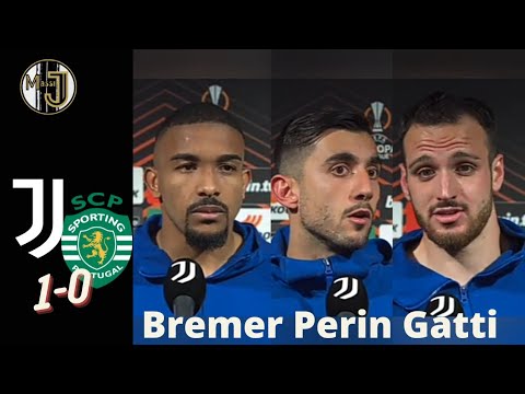 Juventus - Sporting 1-0 🎤 Il post di Bremer, Perin e Gatti ...lo scudo bianconero!