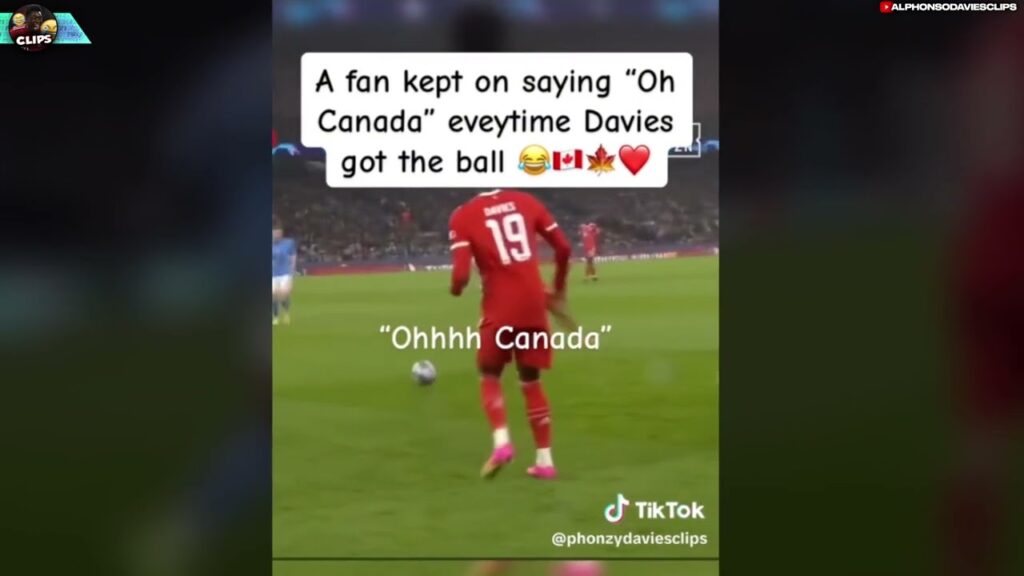 A fan kept on singing “Oh Canada” eveytime Davies got the ball 😂
