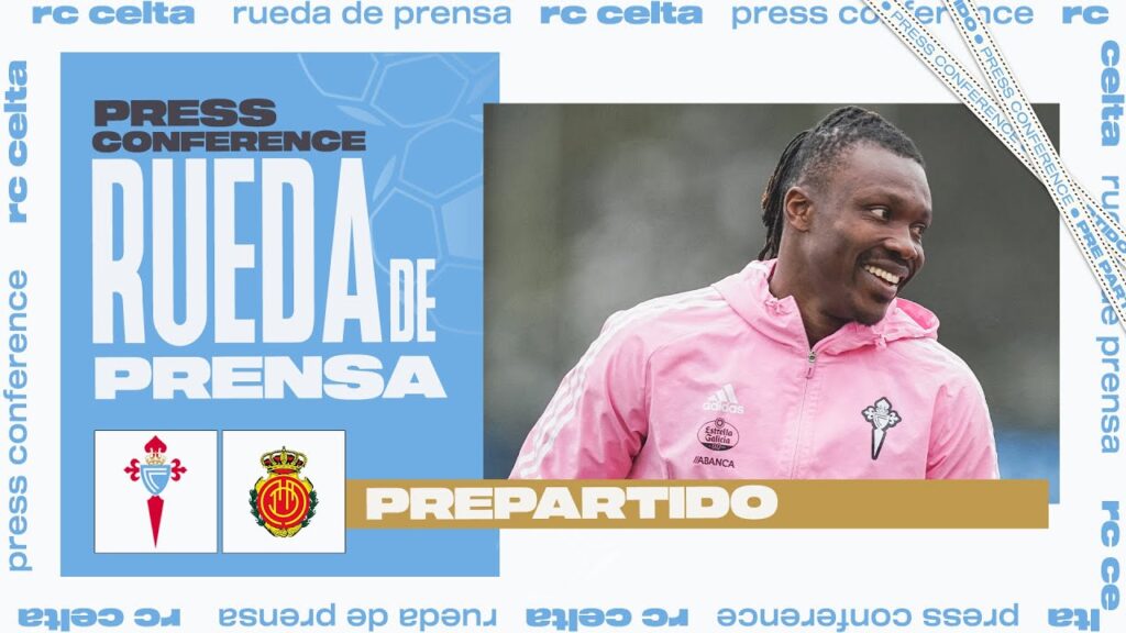 Rueda de prensa de Joseph Aidoo antes del RC Celta - RCD Mallorca