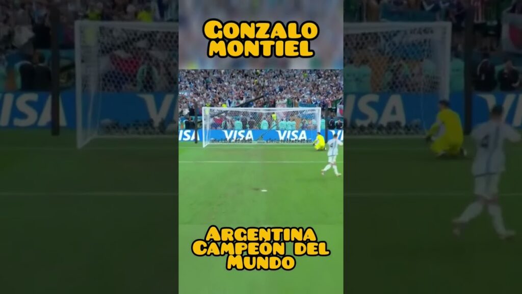 El penal de Gonzalo Montiel para que Argentina sea Campeón del Mundo. #Futbol #Qatar2022 #Viral