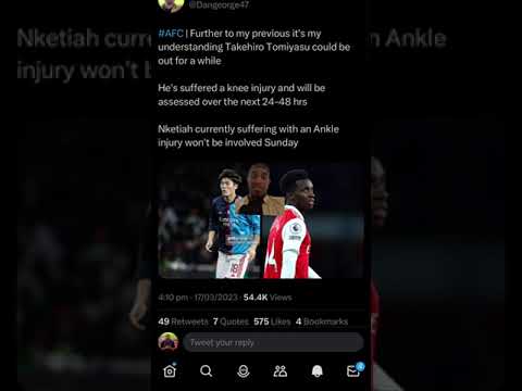 ARSENAL INJURY UPDATE ON TAKEHIRO TOMIYASU, EDDIE NKETIAH AND WILLIAM SALIBA #shorts