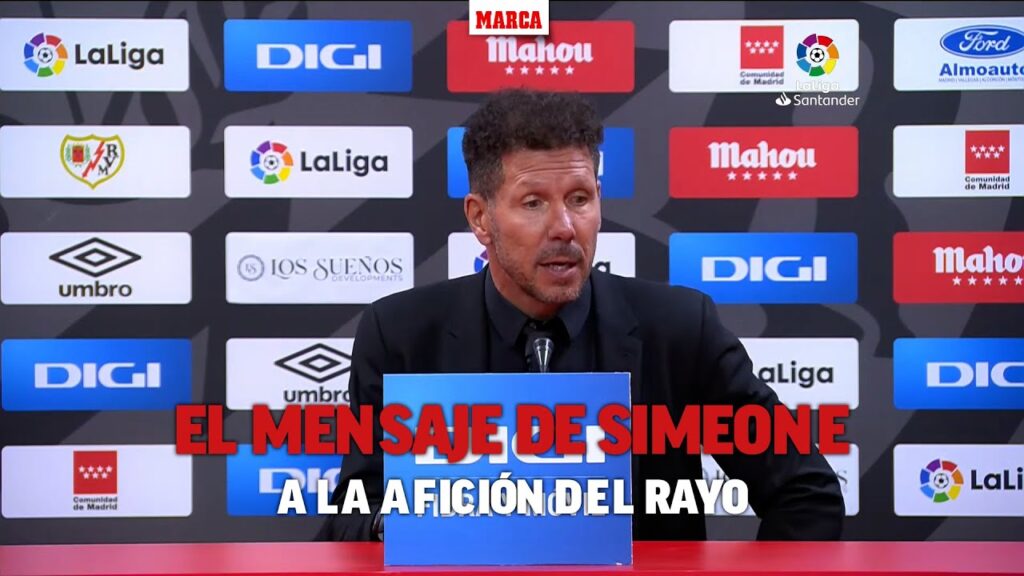 Simeone: "Lo mejor fue el respeto de la gente del Rayo con la familia Correa" I MARCA