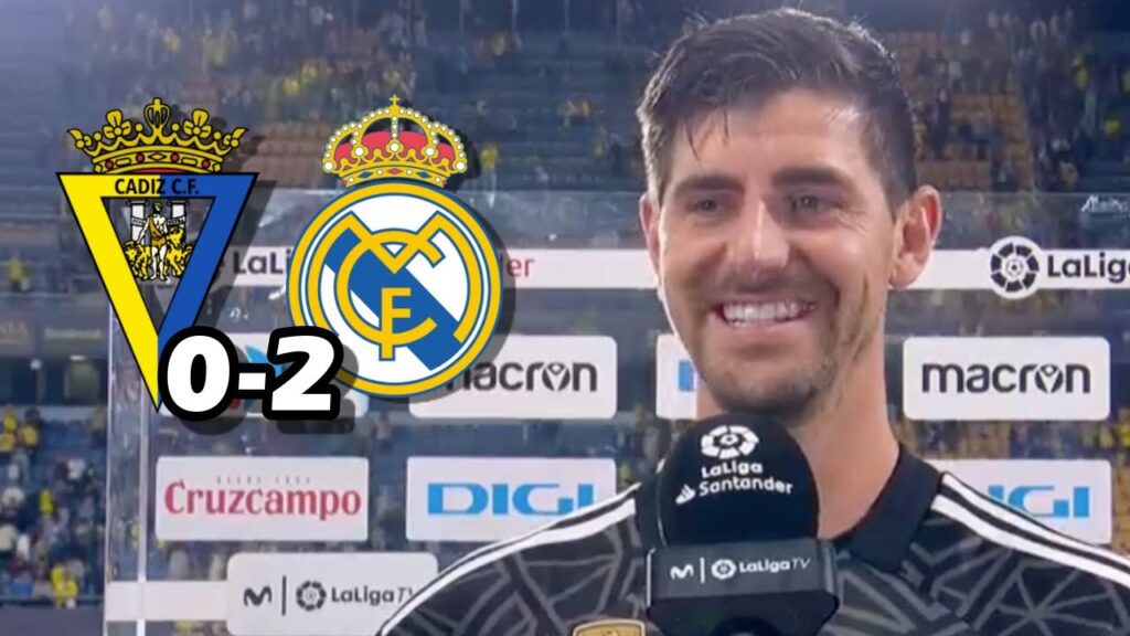 LA REACCION DE THIABUT COURTOIS TRAS LA VICTORIA CONTRA EL CADIZ 0-2 REAL MADRID