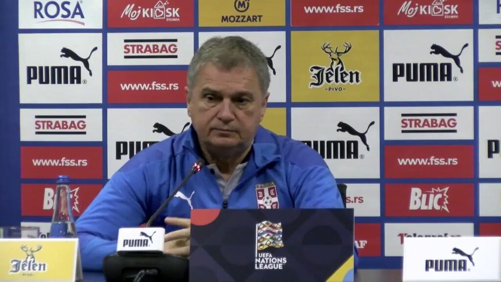 Ljubiša Tumbaković i Stefan Mitrović uoči utakmice sa Mađarskom u Ligi nacija (10.10.2020.)