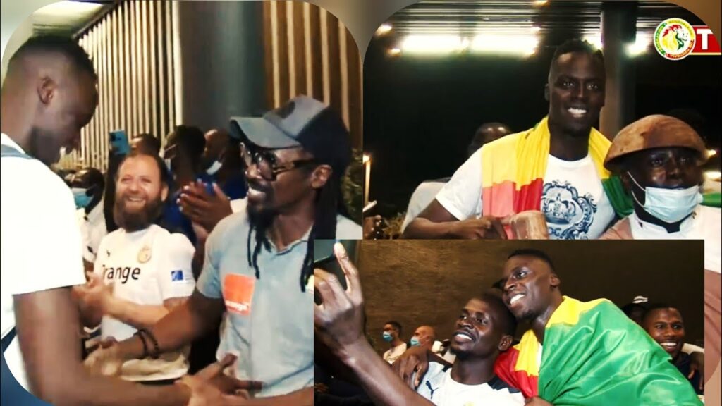 Regardez l'arrivée de Édouard Mendy dans le hôtel des lions