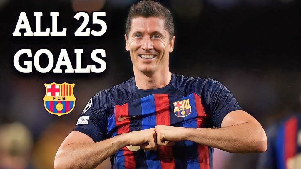 Robert Lewandowski All 25 Goals For FC Barcelona So Far