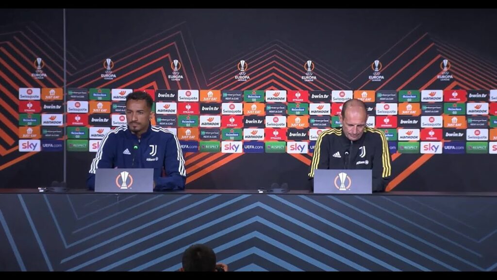 | JUVE - SPORTING | Danilo e Allegri in conferenza stampa.