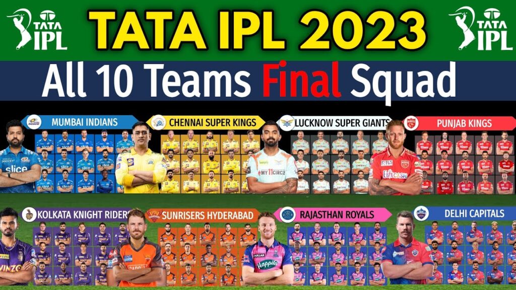 IPL 2023 All Teams Final and Full Squad | All Teams Squad for IPL 2023 | All Teams Players List 2023