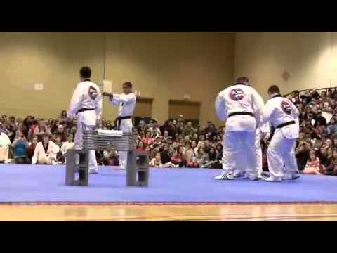 Master Jung Hwan Kim board breaking at Master Chong's World Class Tae Kwon Do masters' testing