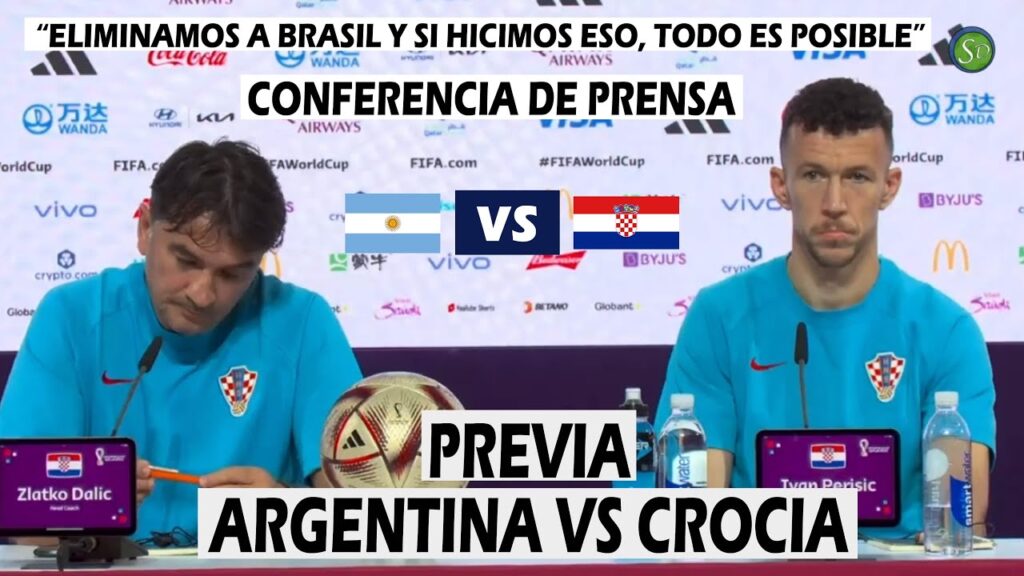 Ivan Perisic y Zlatko Dalic | Conferencia de prensa | Argentina vs Croacia | Semifinal