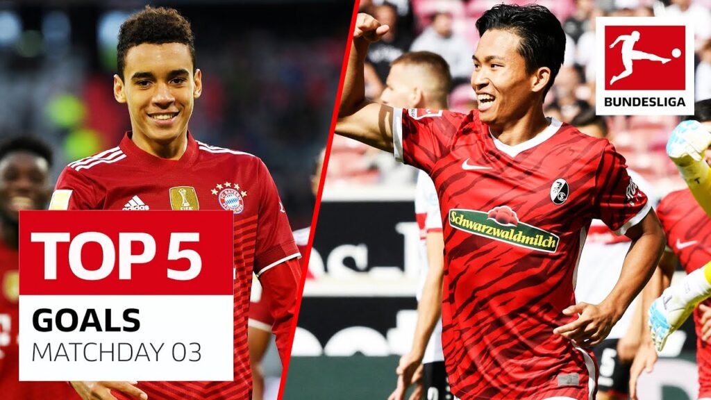 Top 5 Goals - Wooyeong Jeong, Musiala, Bellingham & Co. | Matchday 03 - 2021/22