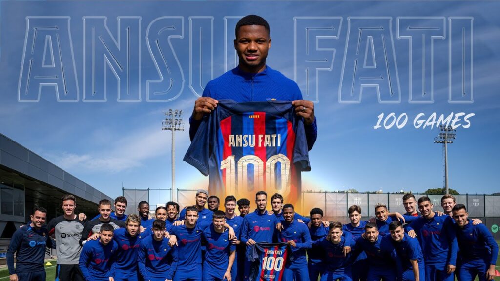 TEAMMATES CELEBRATE ANSU FATI's 100 GAMES! 🥳🎉