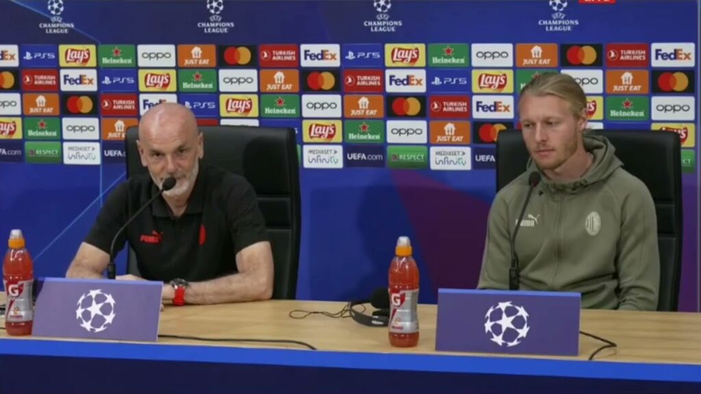Simon Kjær Press Conference Prior To Napoli Vs AC Milan