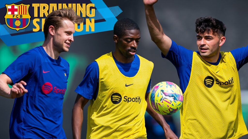 DEMBÉLÉ, DE JONG & PEDRI all complete full training
