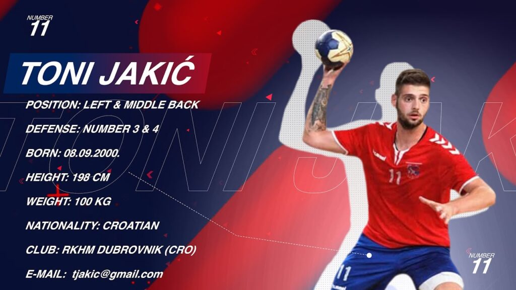 Toni Jakic - Left & Middle Back - RKHM Dubrovnik - Highlights - Handball - CV - 2021/22