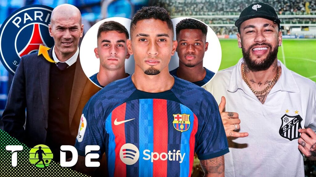 BARÇA coloca RAPHINHA e +4 À VENDA l NEYMAR "VOU VOLTAR PRO SANTOS" l ZIDANE agora vem pro PSG?